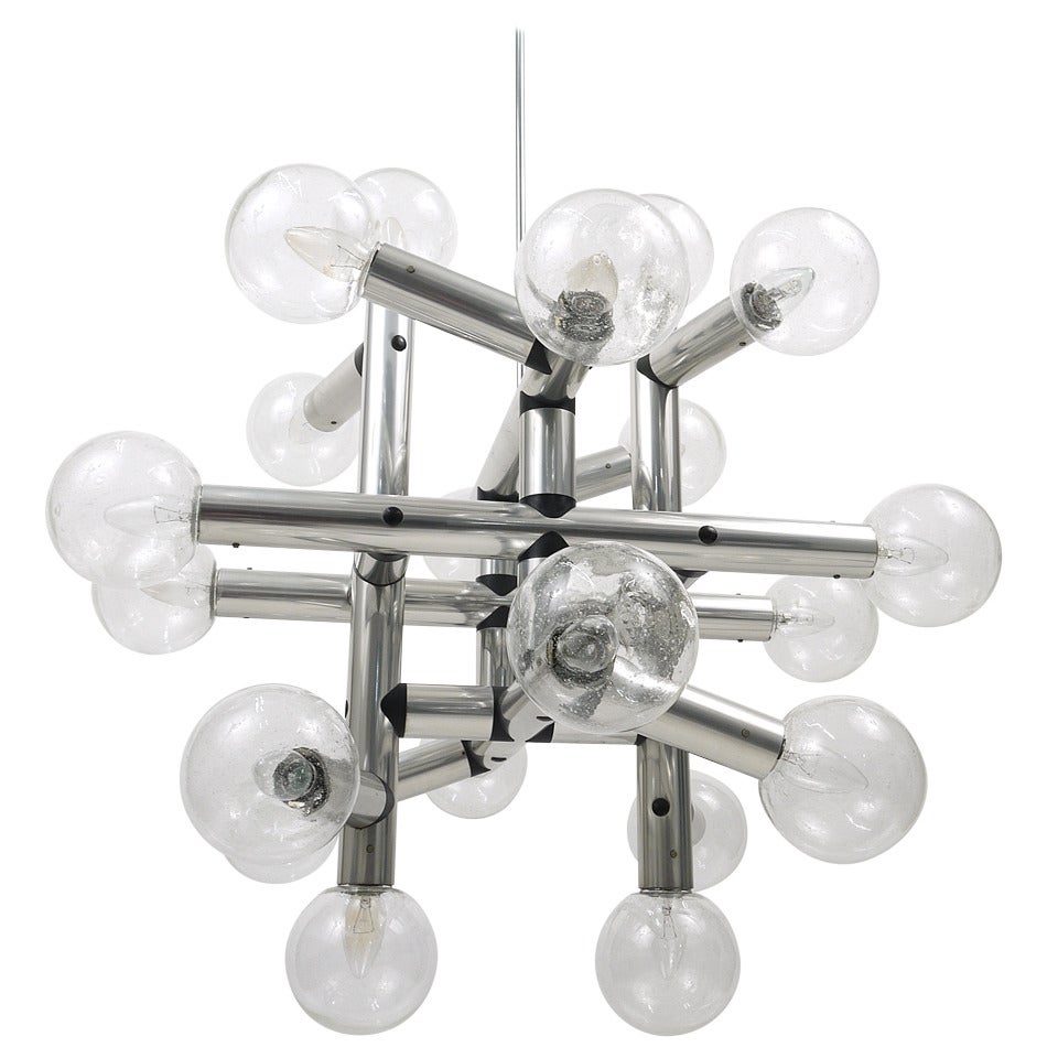 Jusqu'à 3 lustres plafonniers Atomic identiques J.T. Kalmar, Autriche, années 1960