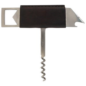Carl Auböck II Barboy Bottle Opener & Corkscrew, Leather & Steel, Amboss Austria