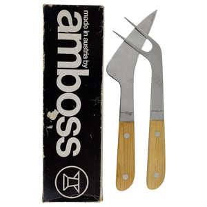 Boxed Mid Century Carving Set 5009, Knife and Fork by Amboss Austria, 1960s