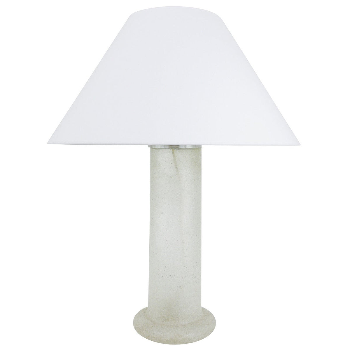 Signierte Tischlampe von Karl Springer mit sandgestrahltem