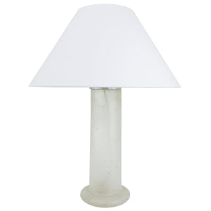 Signierte Tischlampe von Karl Springer mit sandgestrahltem