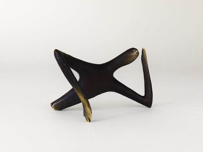Carl Auböck Optimist Pessimist Handcrafted Brass Sculpture, model #4059