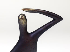 Carl Auböck Optimist Pessimist Handcrafted Brass Sculpture, model #4059