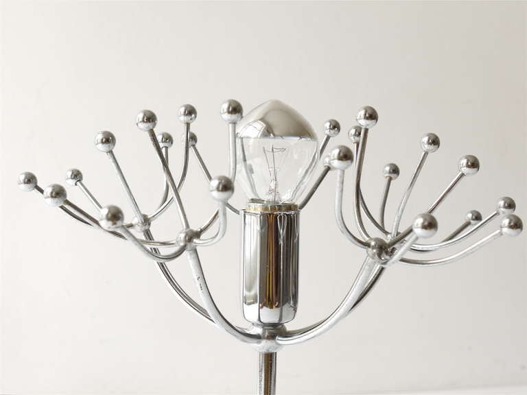 Deux lampes d'appoint ou lampes de table Sputnik en chrome de Gaetano Sciolari, Italie Mid-Century, années 1960