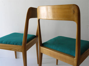 Vier Carl Auböck Mid-Century Nussbaum-Stühle A7, Wien, Österreich
