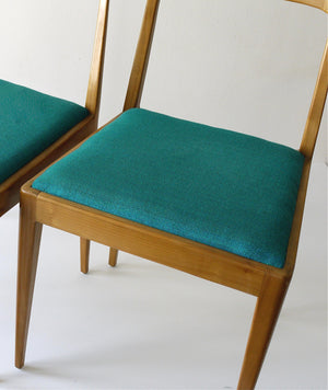 Vier Carl Auböck Mid-Century Nussbaum-Stühle A7, Wien, Österreich
