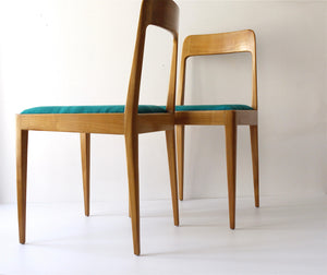 Vier Carl Auböck Mid-Century Nussbaum-Stühle A7, Wien, Österreich