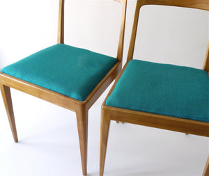 Vier Carl Auböck Mid-Century Nussbaum-Stühle A7, Wien, Österreich