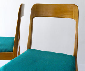 Vier Carl Auböck Mid-Century Nussbaum-Stühle A7, Wien, Österreich