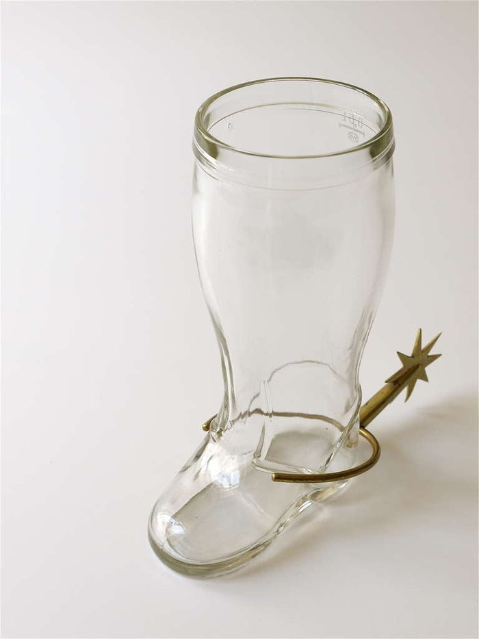 Carl Auböck Boot Pitcher, Vase, Drinking Glass with Brass Spur, Austria, 1950s