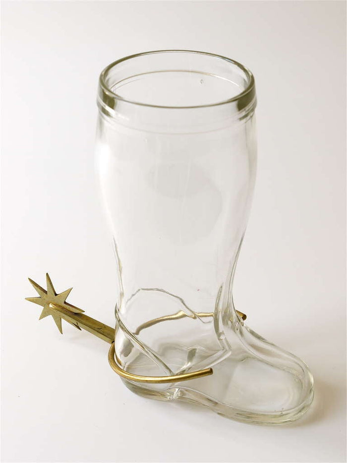 Carl Auböck Boot Pitcher, Vase, Drinking Glass with Brass Spur, Austria, 1950s