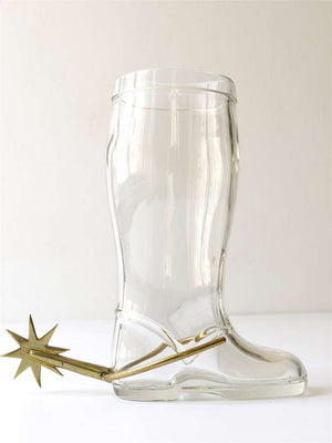 Carl Auböck Boot Pitcher, Vase, Drinking Glass with Brass Spur, Austria, 1950s