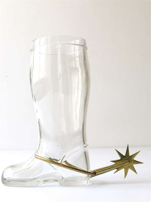 Carl Auböck Boot Pitcher, Vase, Drinking Glass with Brass Spur, Austria, 1950s