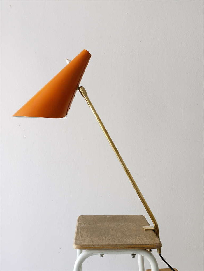 J.T. Kalmar Model "Style" Midcentury Cone Table Clamp Lamp, Vienna, 1950s