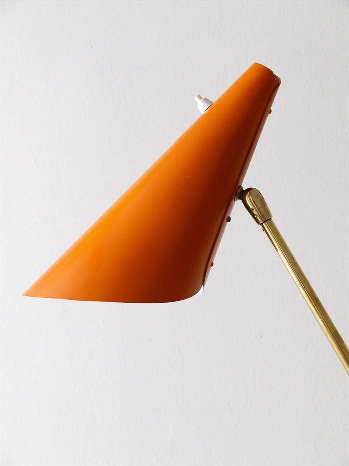 J.T. Kalmar Model "Style" Midcentury Cone Table Clamp Lamp, Vienna, 1950s