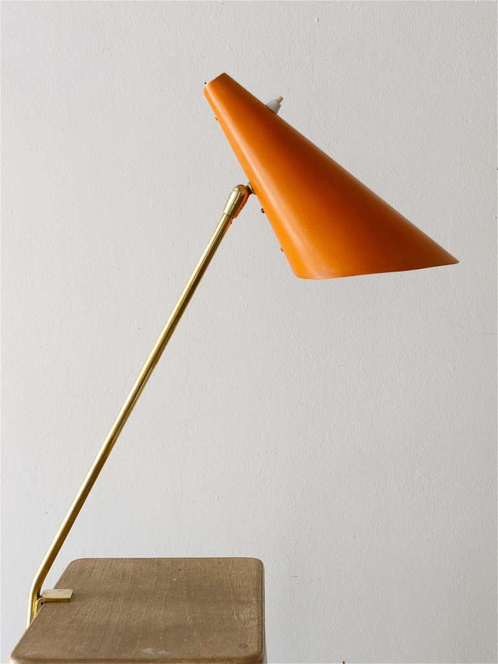 J.T. Kalmar Model "Style" Midcentury Cone Table Clamp Lamp, Vienna, 1950s