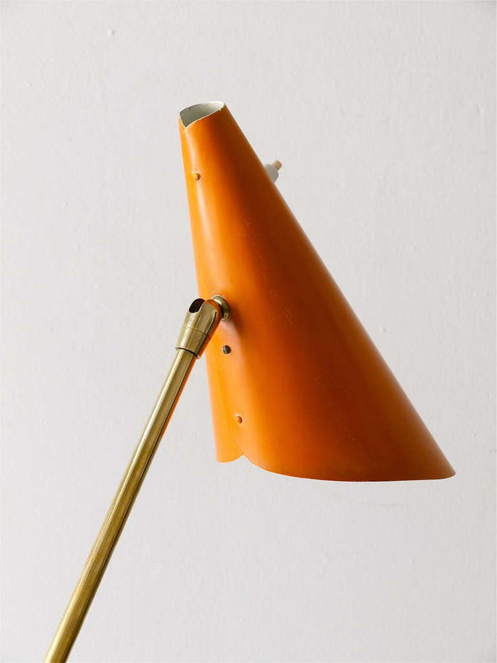 J.T. Kalmar Model "Style" Midcentury Cone Table Clamp Lamp, Vienna, 1950s