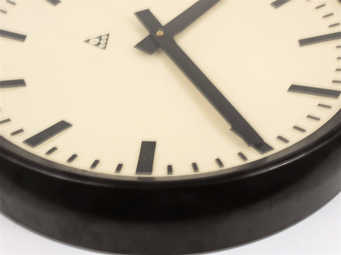 Huge Bakelite Industrial Train Station Round Wall Clock from the 1940s