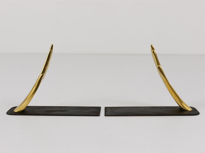 Carl Auböck Mid-Century Bookends with Brass Hands #1928, Vienna, Austria