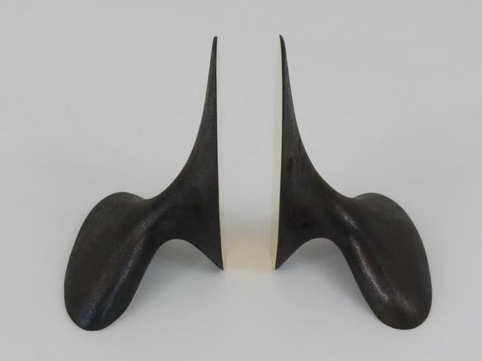 Pair Carl Auböck Minimalist Mid-Century Brass Bookends #3653, Vienna, Austria