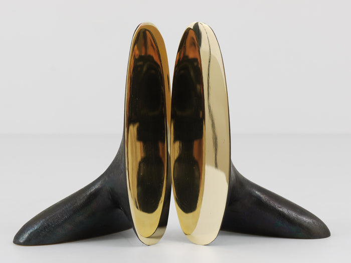 Pair Carl Auböck Minimalist Mid-Century Brass Bookends #3653, Vienna, Austria