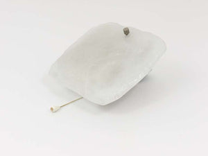 Midcentury Kalmar Frosted Ice Glass Panel Sconce Wall Light, Austria, 1960s