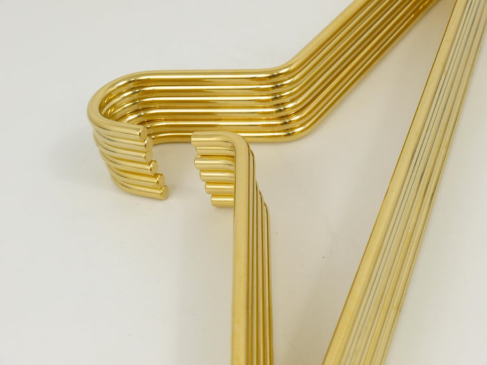 Up to 12 Austrian Modernist Solid Gold-Plated Coat Hangers from the 1970s