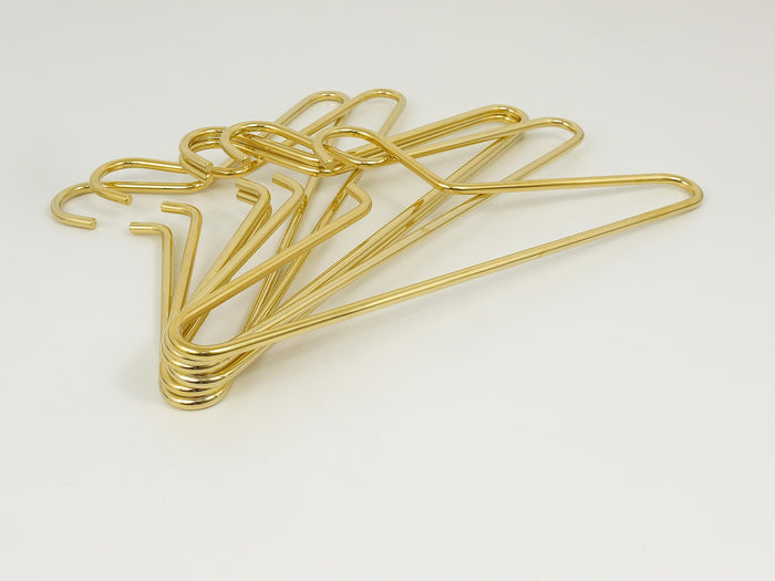 Up to 12 Austrian Modernist Solid Gold-Plated Coat Hangers from the 1970s
