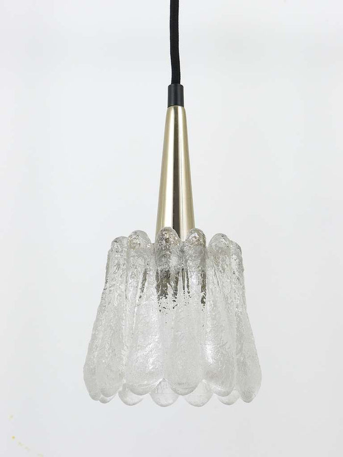 Carl Fagerlund Set of Three Glass Pendant Lights by Orrefors, Sweden, 1960s