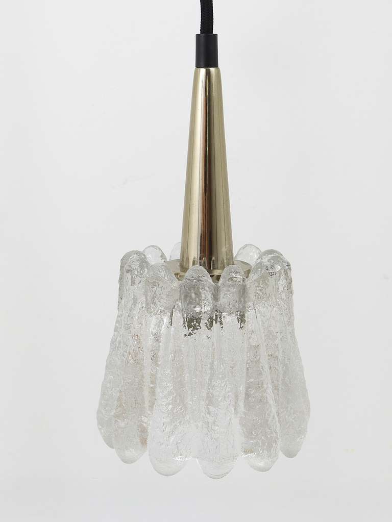 Ensemble de trois suspensions en verre par Carl Fagerlund pour Orrefors, Suède, années 1960