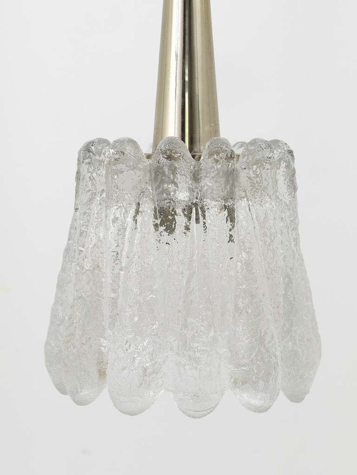 Carl Fagerlund Set of Three Glass Pendant Lights by Orrefors, Sweden, 1960s