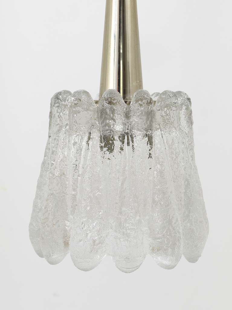 Ensemble de trois suspensions en verre par Carl Fagerlund pour Orrefors, Suède, années 1960