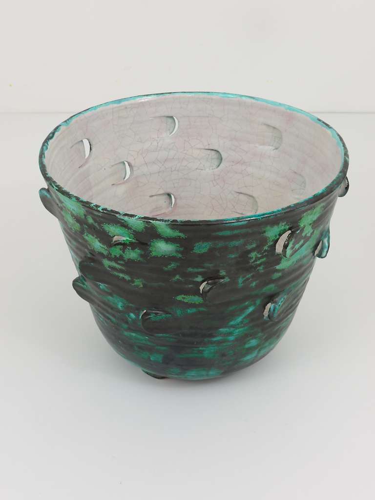 Grand pot à fleurs Art nouveau viennois Secession par Michael Powolny, Autriche, années 1920