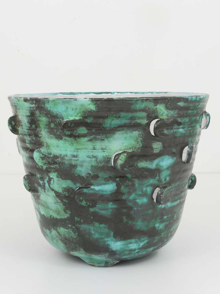 Grand pot à fleurs Art nouveau viennois Secession par Michael Powolny, Autriche, années 1920