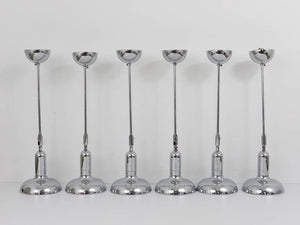 Gino Sarfatti Style 4 Adjustable Pendant Lamps, Gebr. Cosack, Germany, 1970s