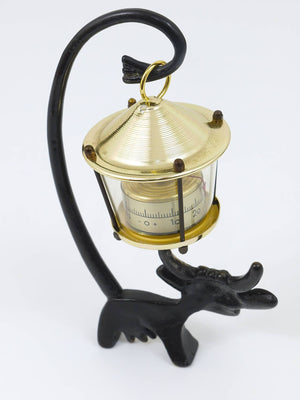 Walter Bosse Cow Figurine Table Thermometer by Herta Baller, Austria, 1950s