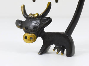 Walter Bosse Cow Figurine Table Thermometer by Herta Baller, Austria, 1950s
