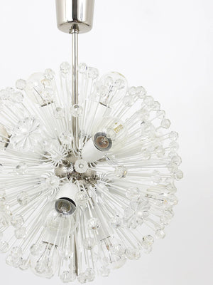 Emil Stejnar Nickel-Plated Dandelion Sputnik Blowball Chandelier, Rupert Nikoll