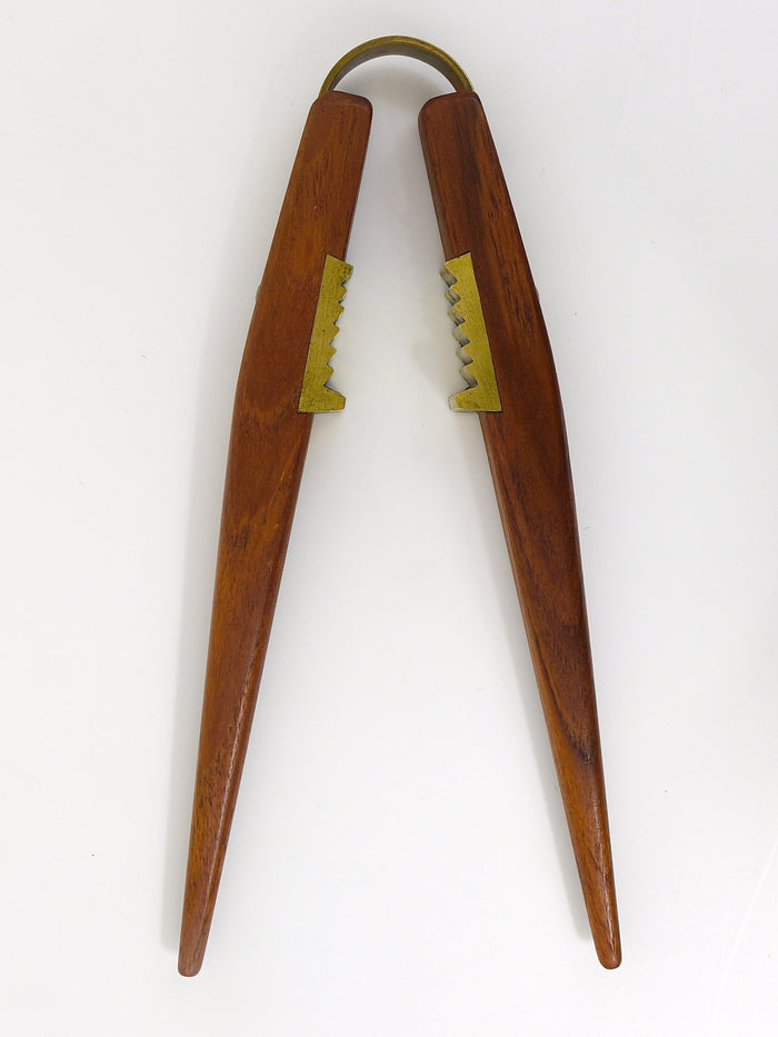 Carl Aubock Mid-Century Teak & Brass Nutcracker, Vienna, Austria, 1950s