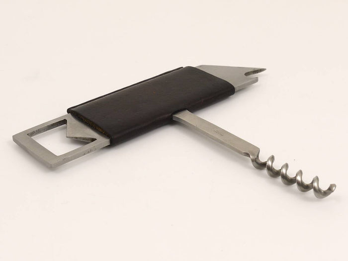 Carl Auböck II Barboy Bottle Opener & Corkscrew, Leather & Steel, Amboss Austria