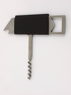 Carl Auböck II Barboy Bottle Opener & Corkscrew, Leather & Steel, Amboss Austria