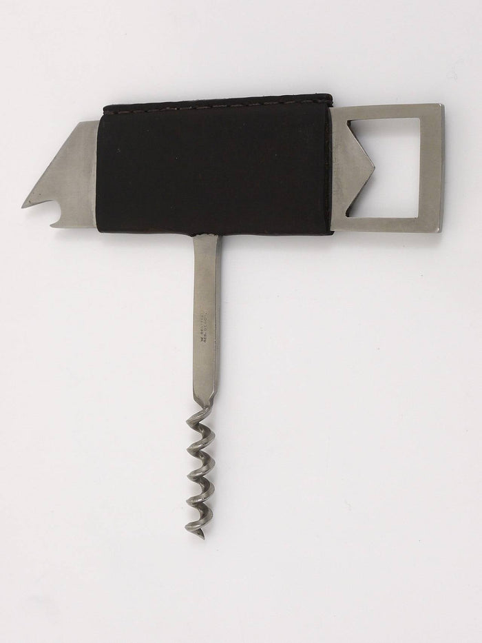 Carl Auböck II Barboy Bottle Opener & Corkscrew, Leather & Steel, Amboss Austria