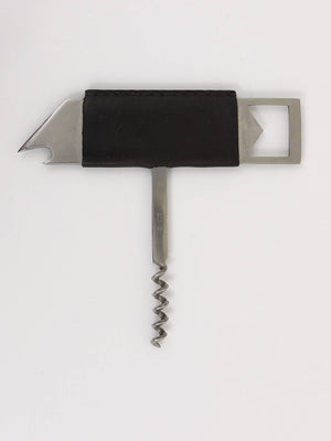 Carl Auböck II Barboy Bottle Opener & Corkscrew, Leather & Steel, Amboss Austria