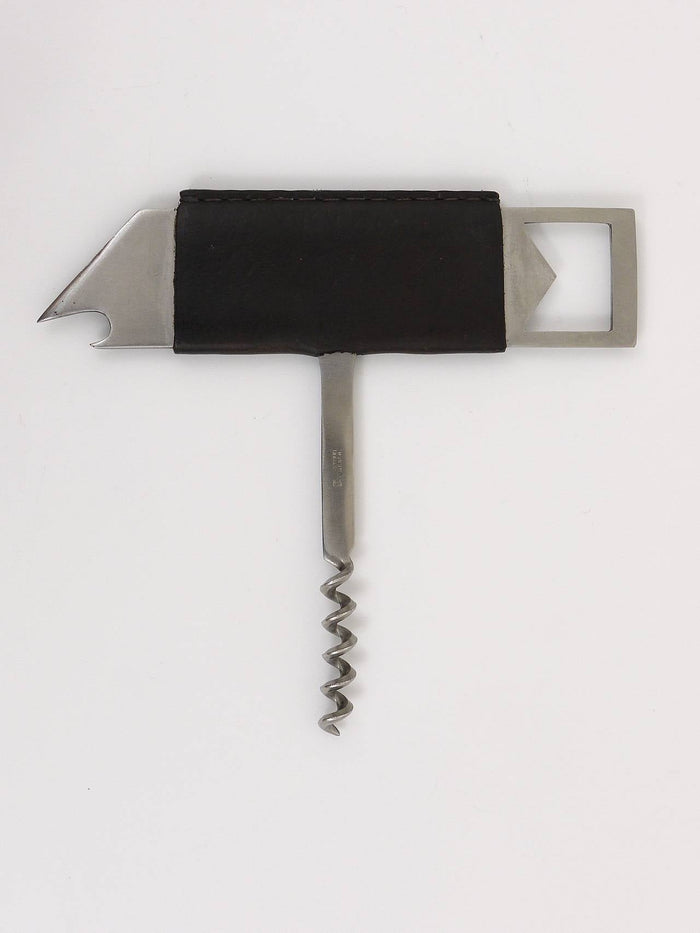 Carl Auböck II Barboy Bottle Opener & Corkscrew, Leather & Steel, Amboss Austria