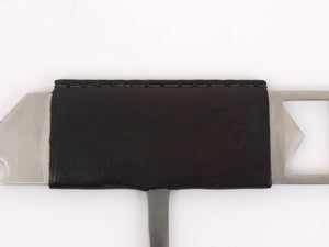 Carl Auböck II Barboy Bottle Opener & Corkscrew, Leather & Steel, Amboss Austria
