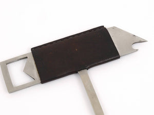 Carl Auböck II Barboy Bottle Opener & Corkscrew, Leather & Steel, Amboss Austria