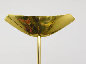 Rodolfo Dordoni Postmodern Brass & Wood Uplight Floor Lamp, Italy, 1980s