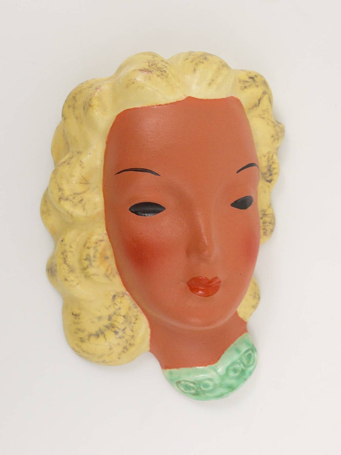 Goldscheider Vienna Set of Four Wall Masks by Adolf Prischl, Austria, 1950s