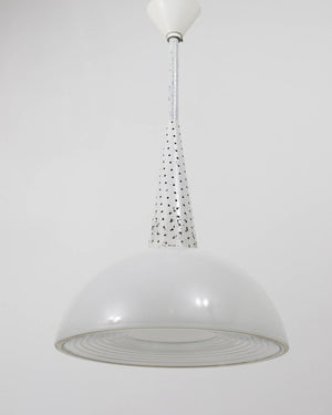 Mathieu Matégot Perforated Midcentury Pendant Lamp, Holophane, France, 1950s