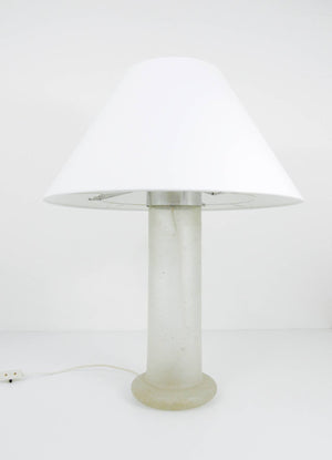Signierte Tischlampe von Karl Springer mit sandgestrahltem
